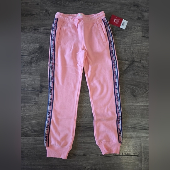Levi's Girls Pink Jogger Pants Size L 12-13 NWT - Picture 1 of 4
